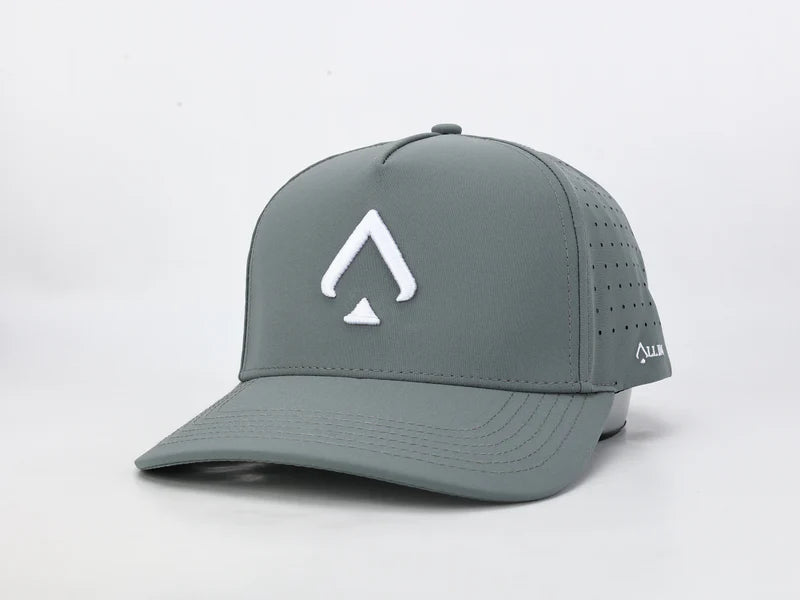 All In Lid Bloom Gray Performance Hat – Water-Resistant & Breathable Athletic Fit
