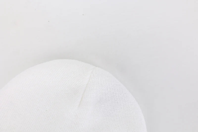 Snow White Essential Beanie | Premium Thermal Winter Knit – All In Lid
