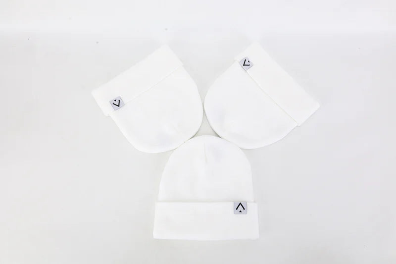 Snow White Essential Beanie | Premium Thermal Winter Knit – All In Lid