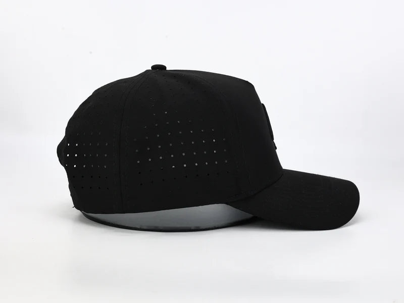 All In Lid Blackout Performance Hat – Stealth Water-Resistant Athletic Headwear