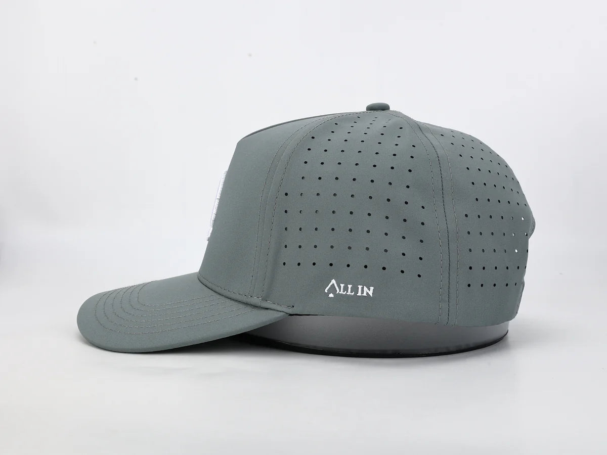 All In Lid Bloom Gray Performance Hat – Water-Resistant & Breathable Athletic Fit