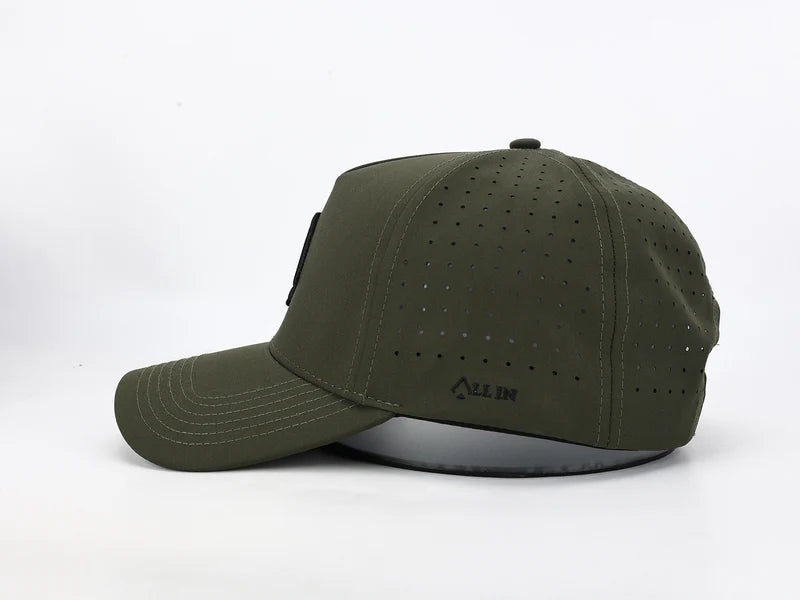 Tactical Precision: The All In Lid Army Green Performance Hat