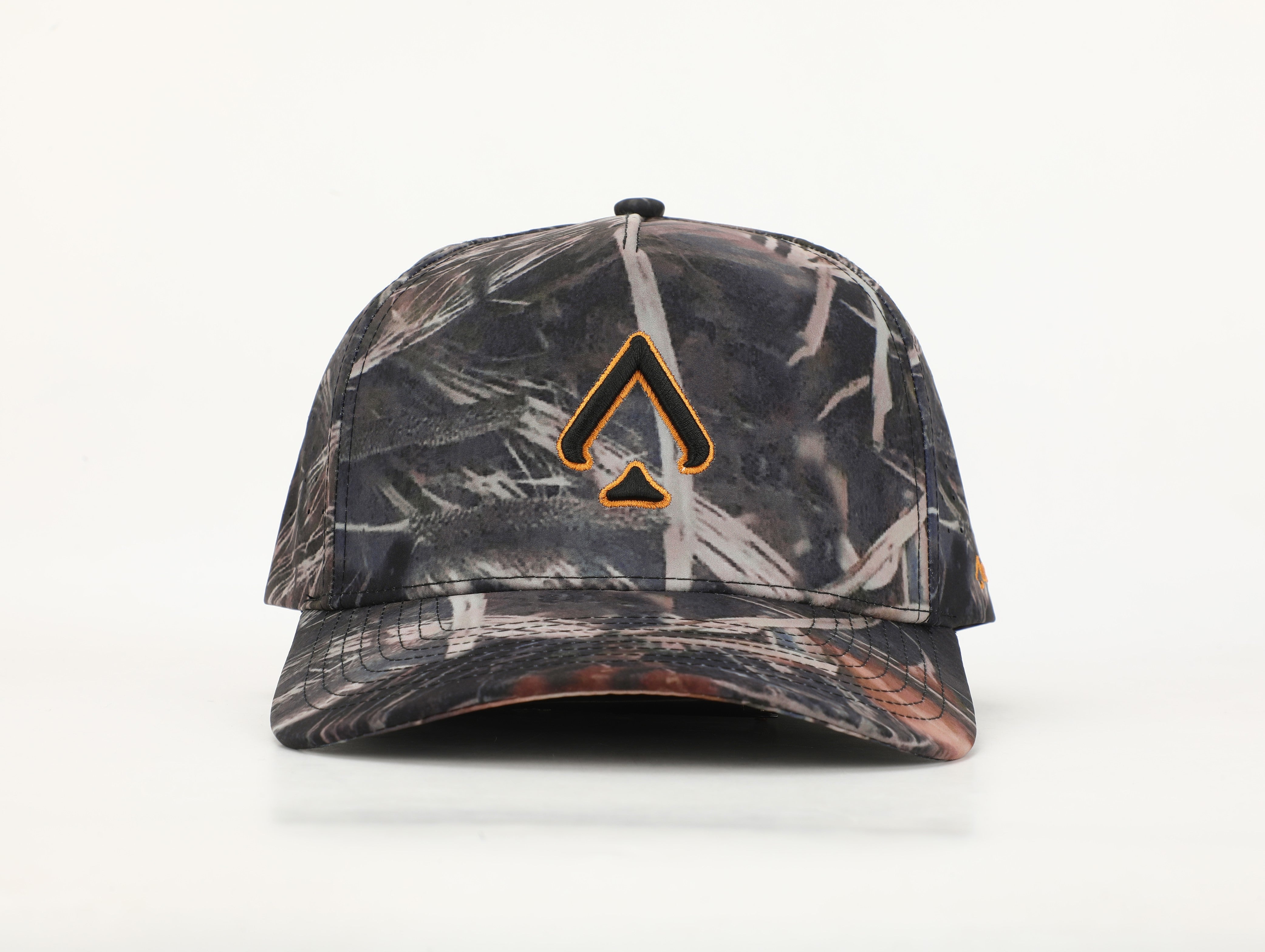 Camo Performance Hat – All In Lid "Sticks & Leaves" Edition with High-Contrast Spade Logo