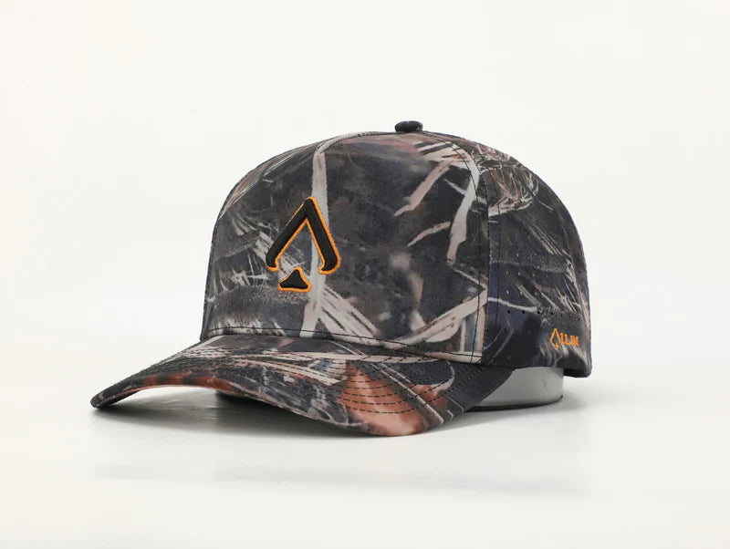 Camo Performance Hat – All In Lid "Sticks & Leaves" Edition with High-Contrast Spade Logo