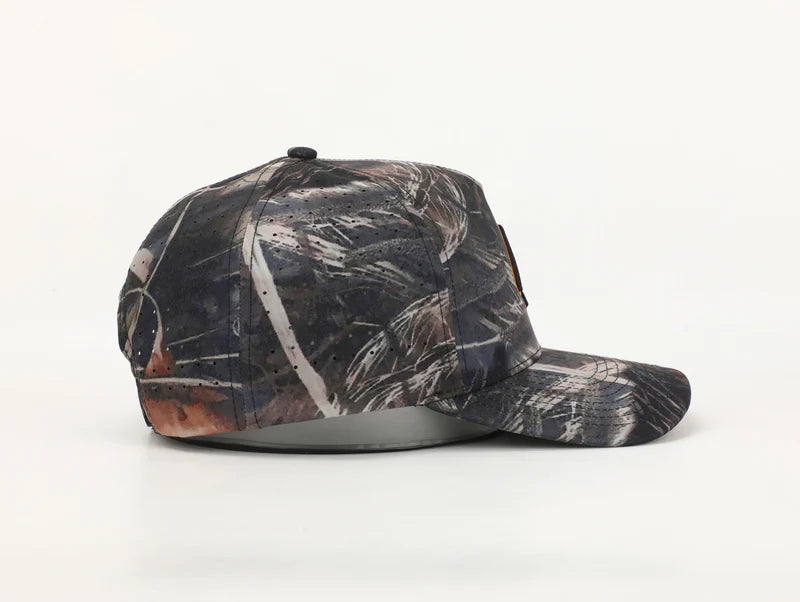Camo Performance Hat – All In Lid "Sticks & Leaves" Edition with High-Contrast Spade Logo