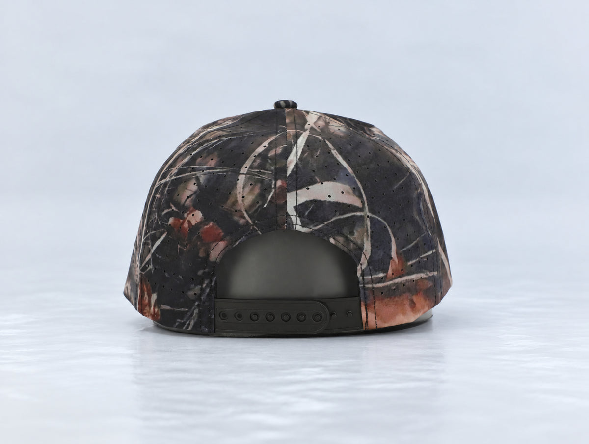 All In Lid Killa Camo hat, back view showing the adjustable snapback strap.
