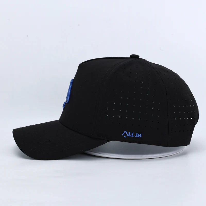 Royal Blue Performance Hat – Sweat-Resistant & Laser-Perforated Fit