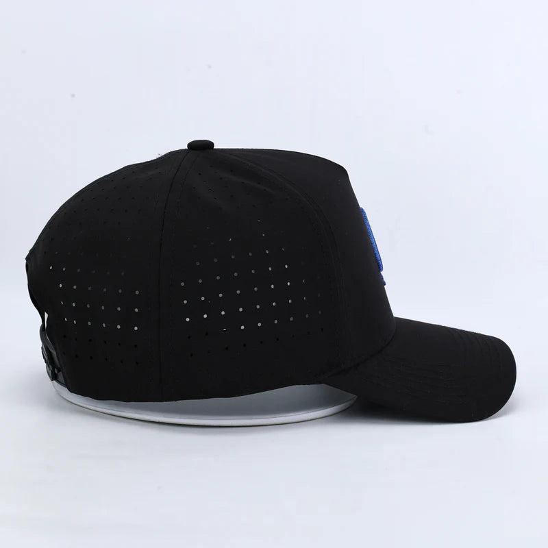 Royal Blue Performance Hat – Sweat-Resistant & Laser-Perforated Fit