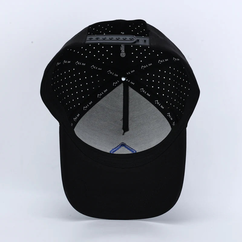 Royal Blue Performance Hat – Sweat-Resistant & Laser-Perforated Fit