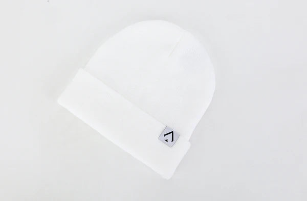 Snow White Essential Beanie | Premium Thermal Winter Knit – All In Lid
